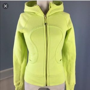 Lululemon lime green scuba jacket